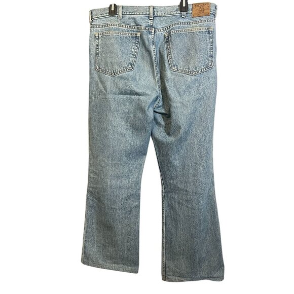Lands End Square Rigger Mens Jeans 37x30 Light Wash Relaxed Fit Denim - Picture 2 of 5